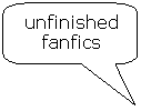 Rounded Rectangular Callout: unfinished
fanfics
