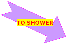 Notched Right Arrow: TO SHOWER
